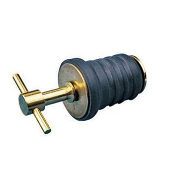 T-Handle Drain Plug - Brass and Nitrile 1 in.